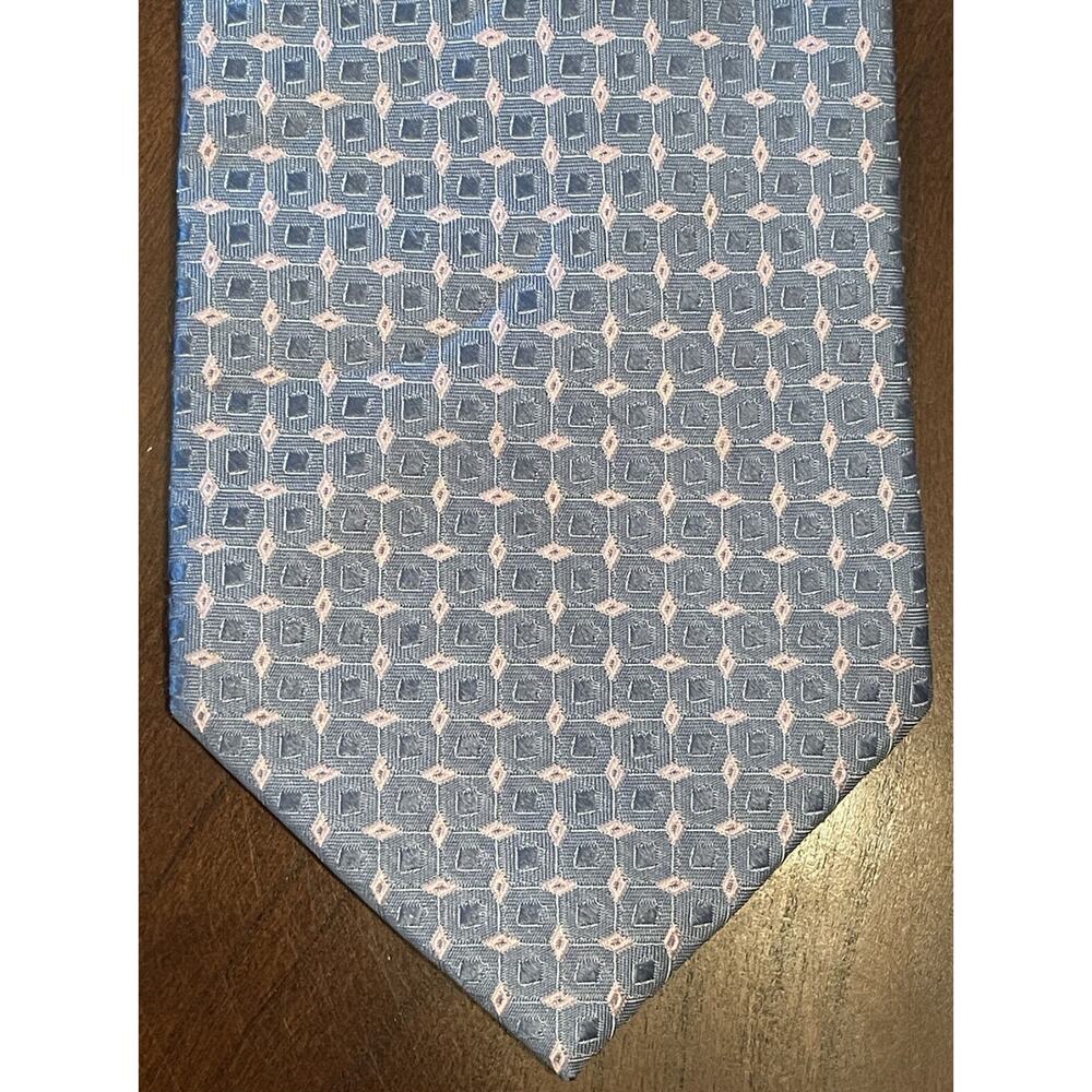 Enro Blue Pink 100% Silk Men’s Neck Tie Made In China Long